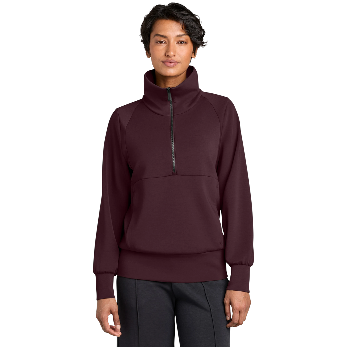 MiiR Women's Kumo 1/4-Zip Pullover in Dark Fig — custom branded by Motive