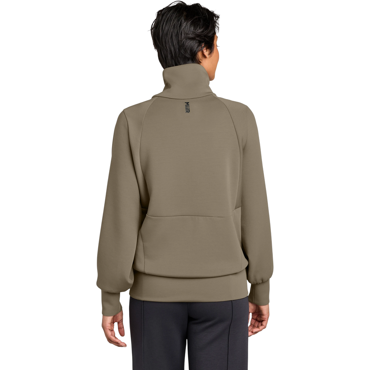 MiiR Women's Kumo 1/4-Zip Pullover in Truffle — custom branded by Motive