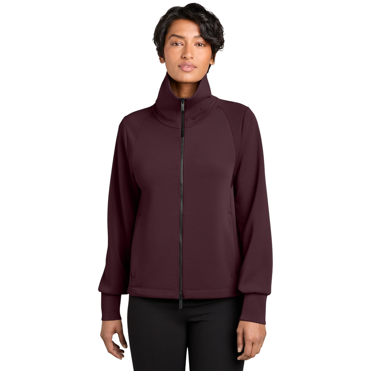 MiiR Women's Kumo Full-Zip in Dark Fig — custom branded by Motive