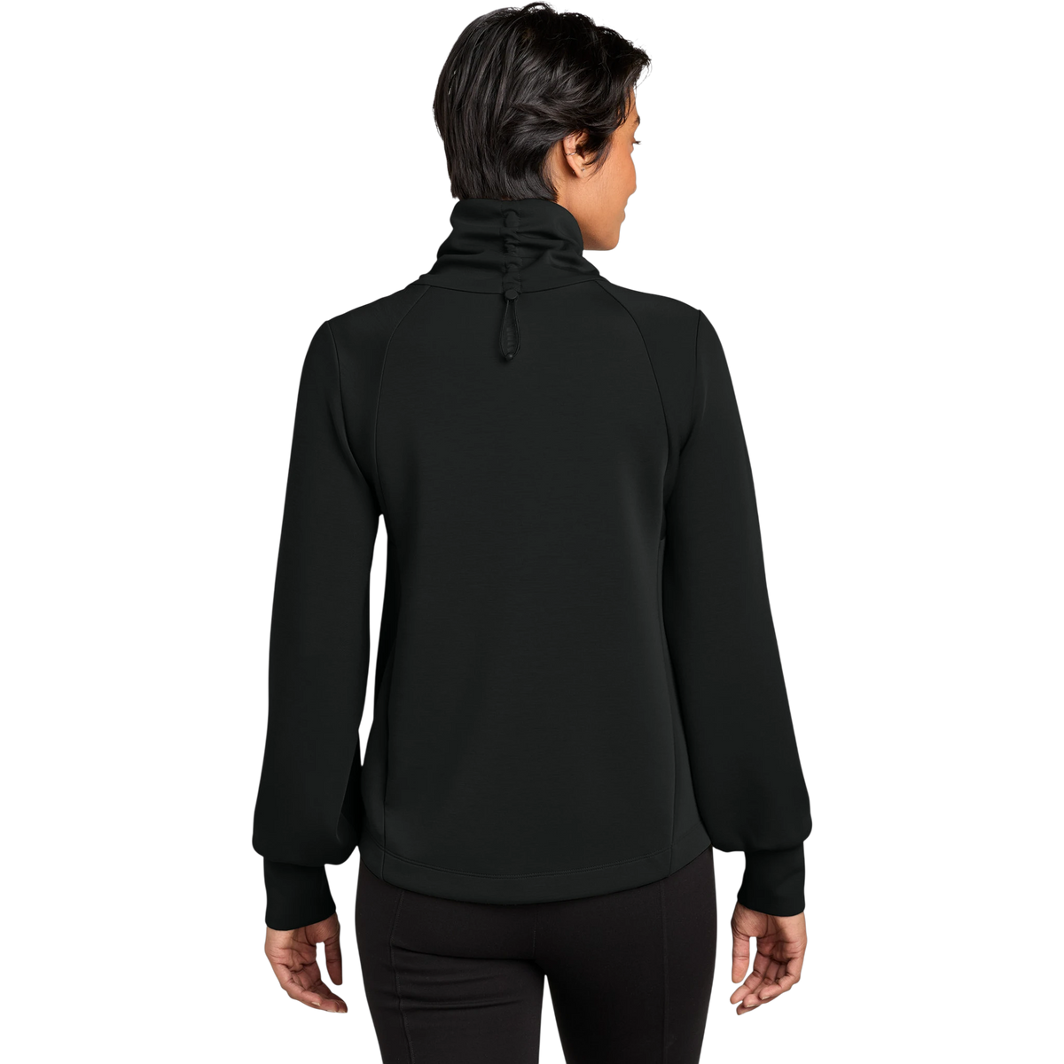 MiiR Women's Kumo Full-Zip in Pitch Black — custom branded by Motive