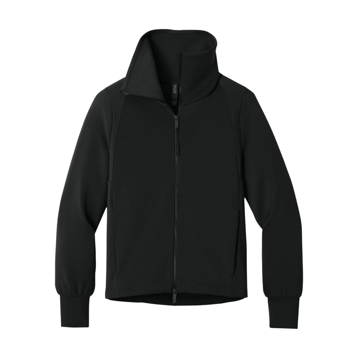 MiiR Women's Kumo Full-Zip in Pitch Black — custom branded by Motive