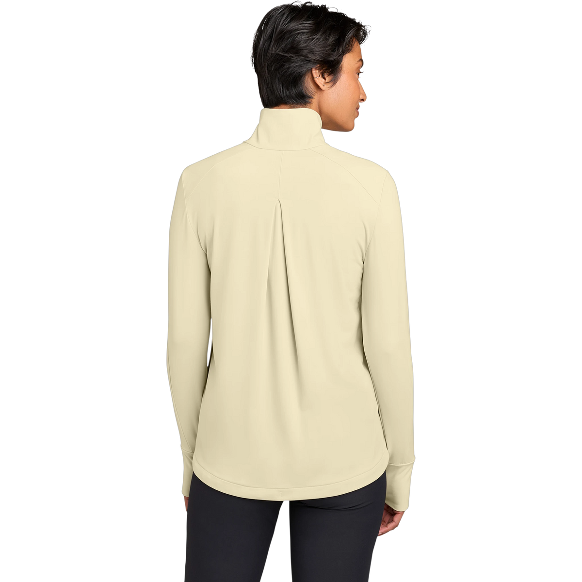 MiiR Women's Kivu Hybrid Full-Zip Jacket in Alabaster — custom branded by Motive