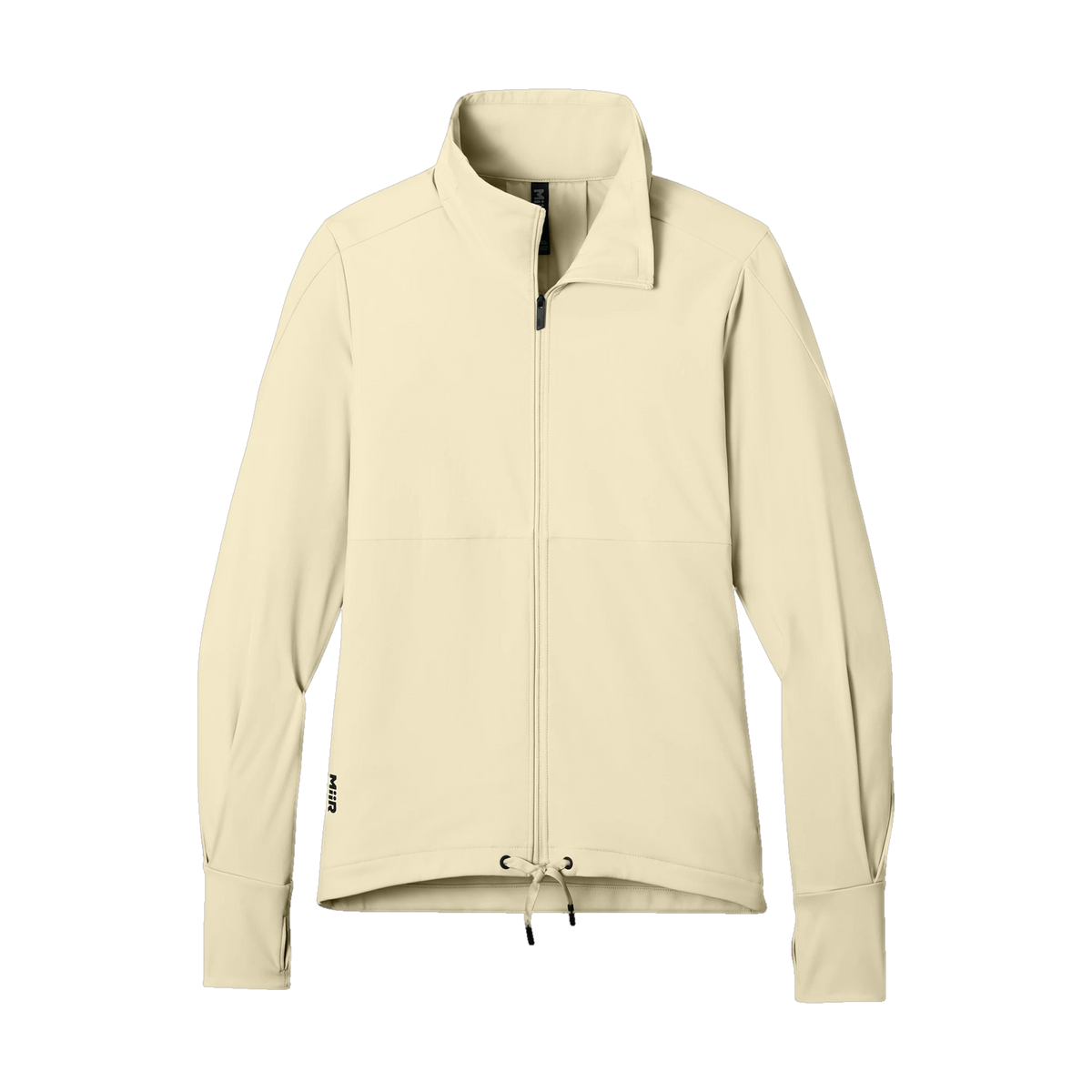 MiiR Women's Kivu Hybrid Full-Zip Jacket in Alabaster — custom branded by Motive