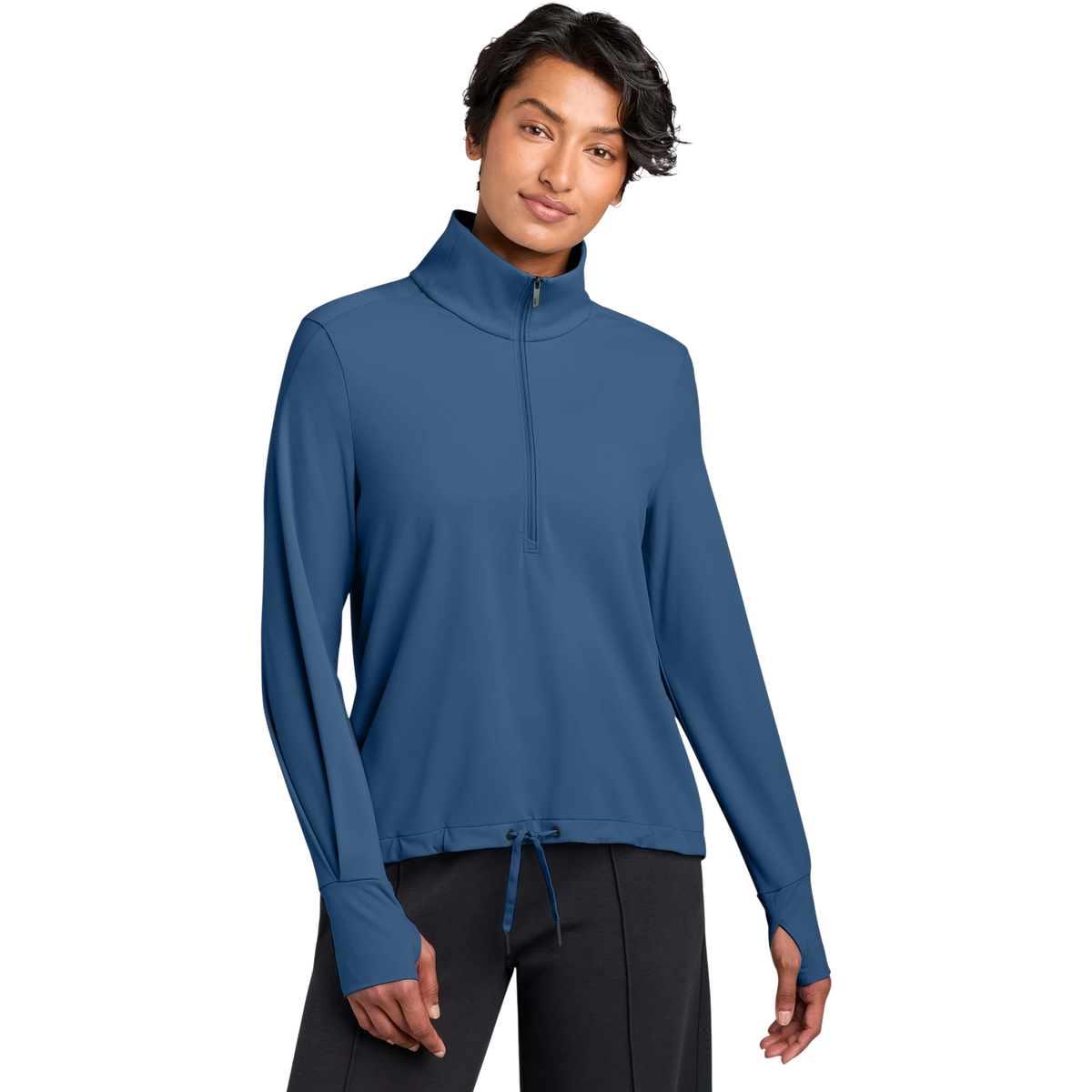 MiiR Women's Kivu 1/4-Zip in Deep Lake — custom branded by Motive
