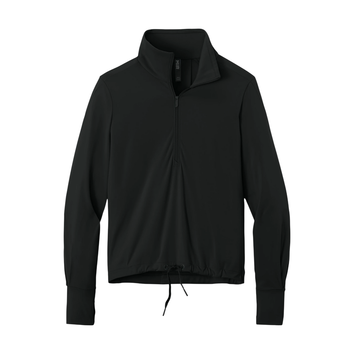 MiiR Women's Kivu 1/4-Zip in Pitch Black — custom branded by Motive