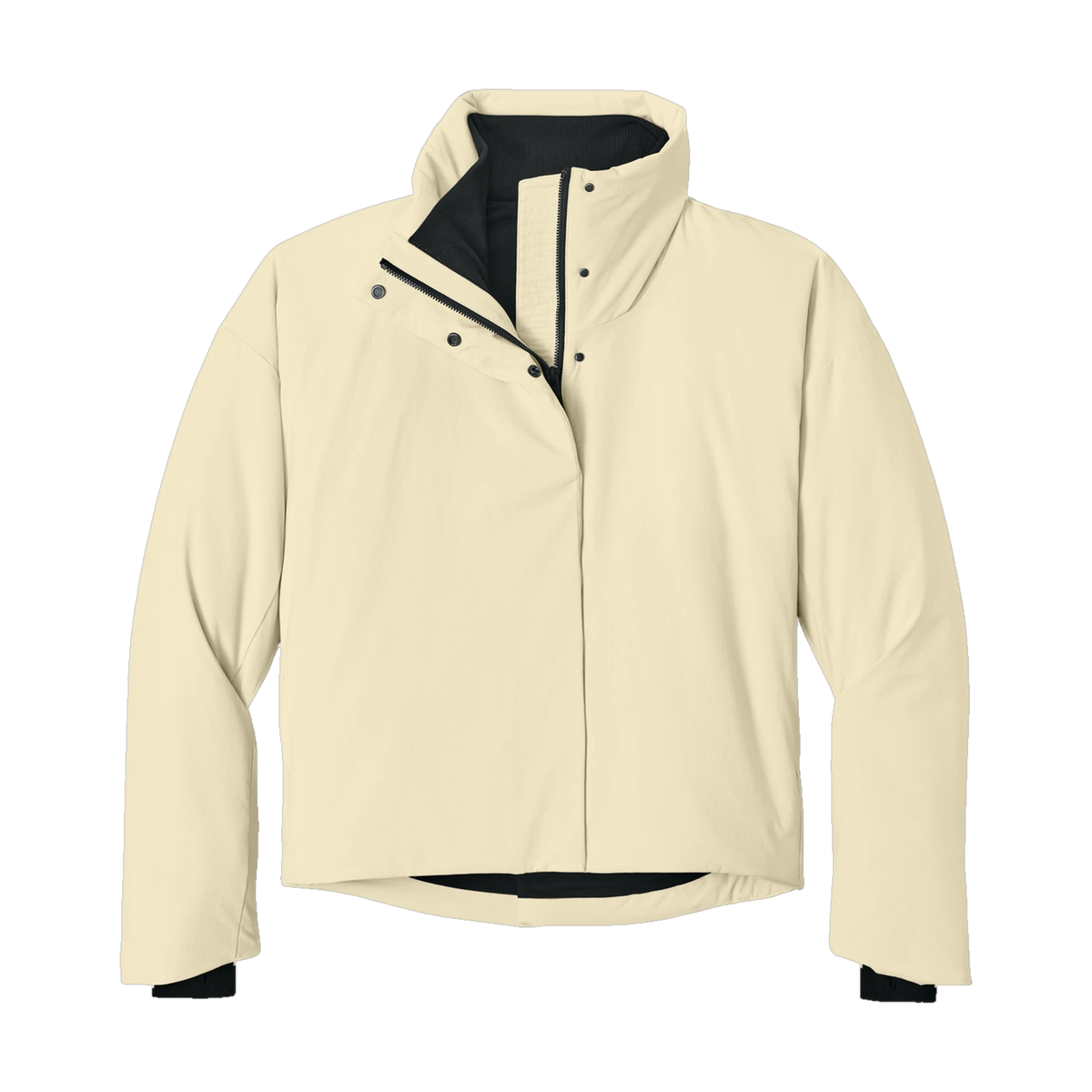 MiiR Women's Sashiko Full-Zip Stretch Puffy in Alabaster — custom branded by Motive