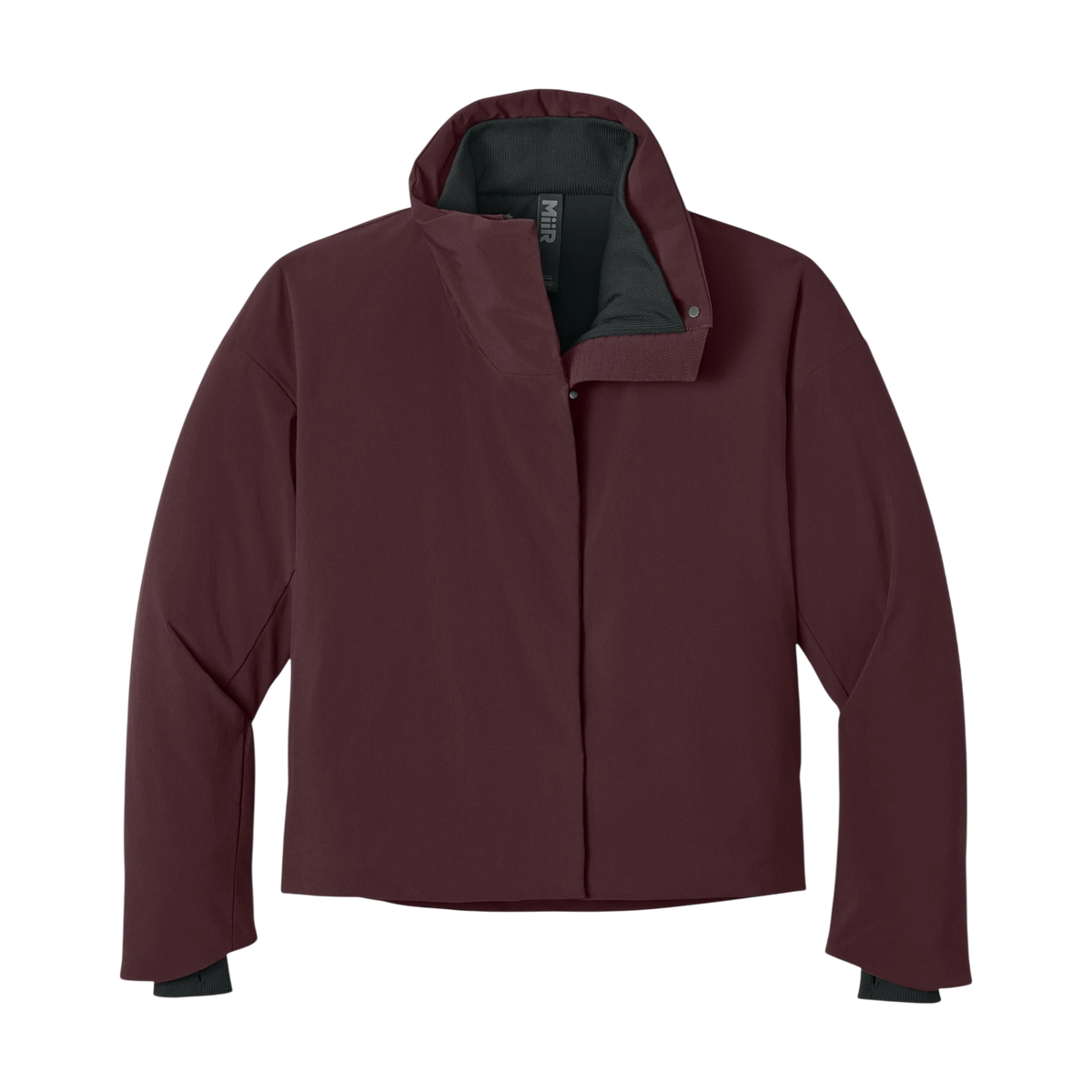 MiiR Women's Sashiko Full-Zip Stretch Puffy in Dark Fig — custom branded by Motive