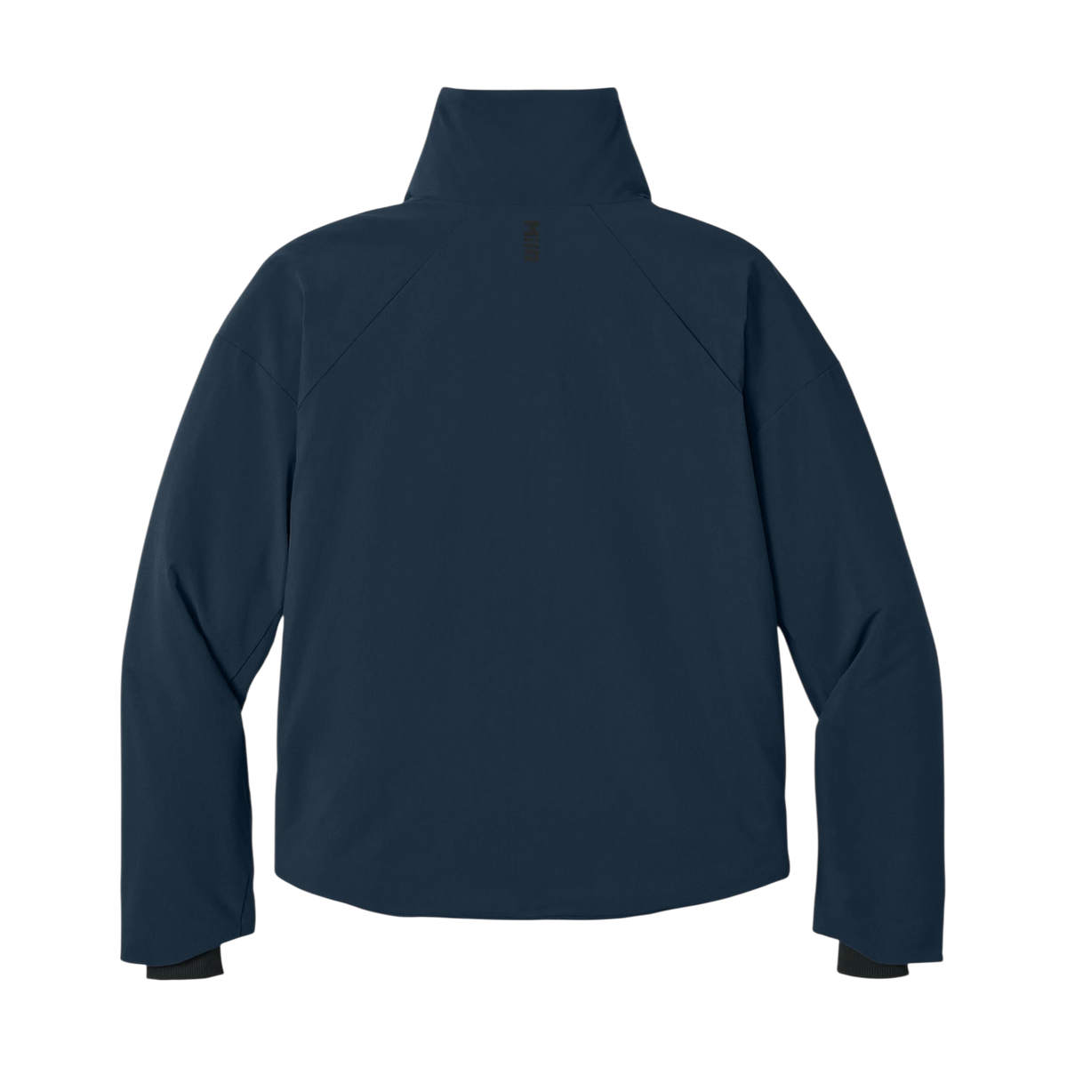 MiiR Women's Sashiko Full-Zip Stretch Puffy in Indigo Navy — custom branded by Motive