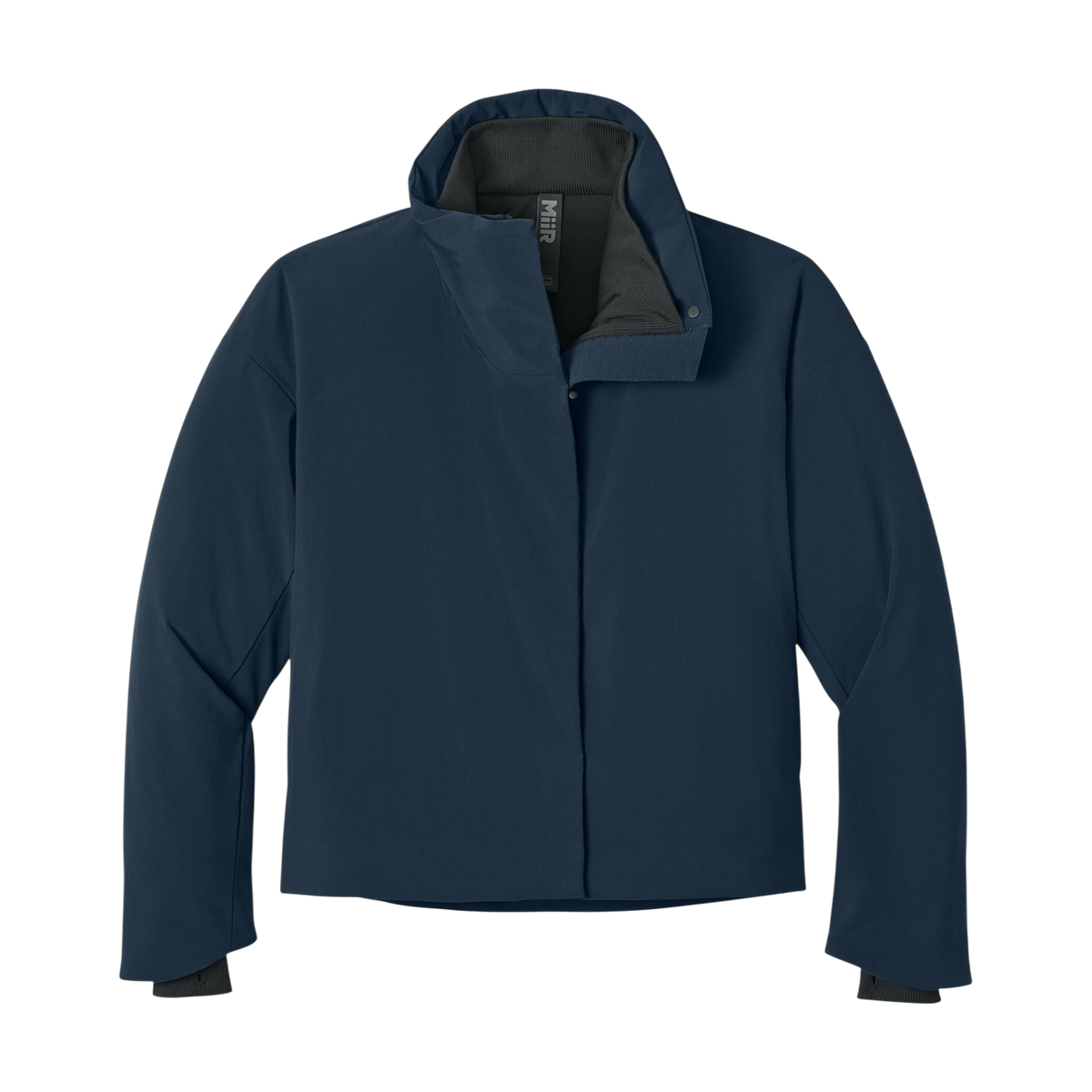 MiiR Women's Sashiko Full-Zip Stretch Puffy in Indigo Navy — custom branded by Motive