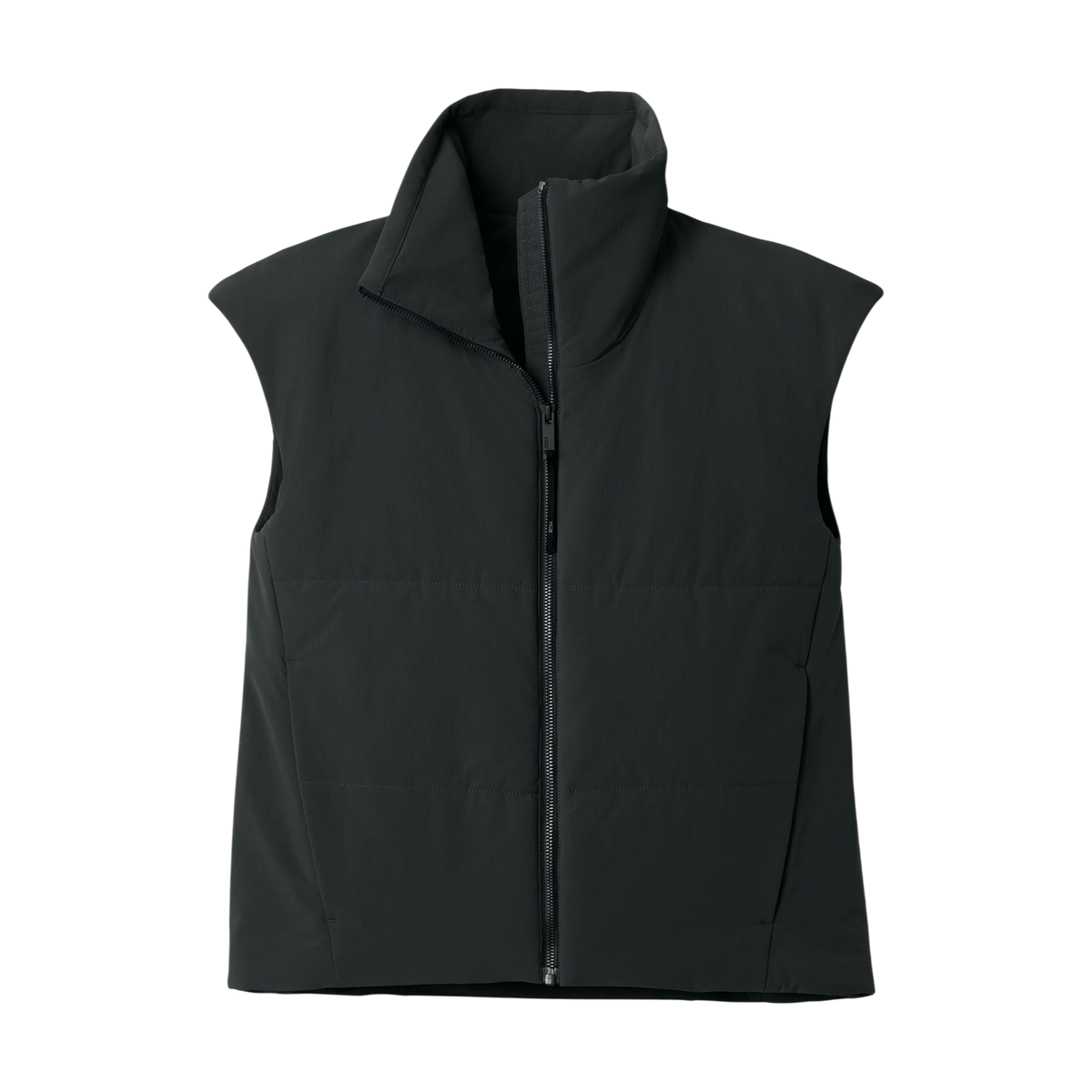 MiiR Women's Sashiko Stretch Puffy Vest in Pitch Black — custom branded by Motive