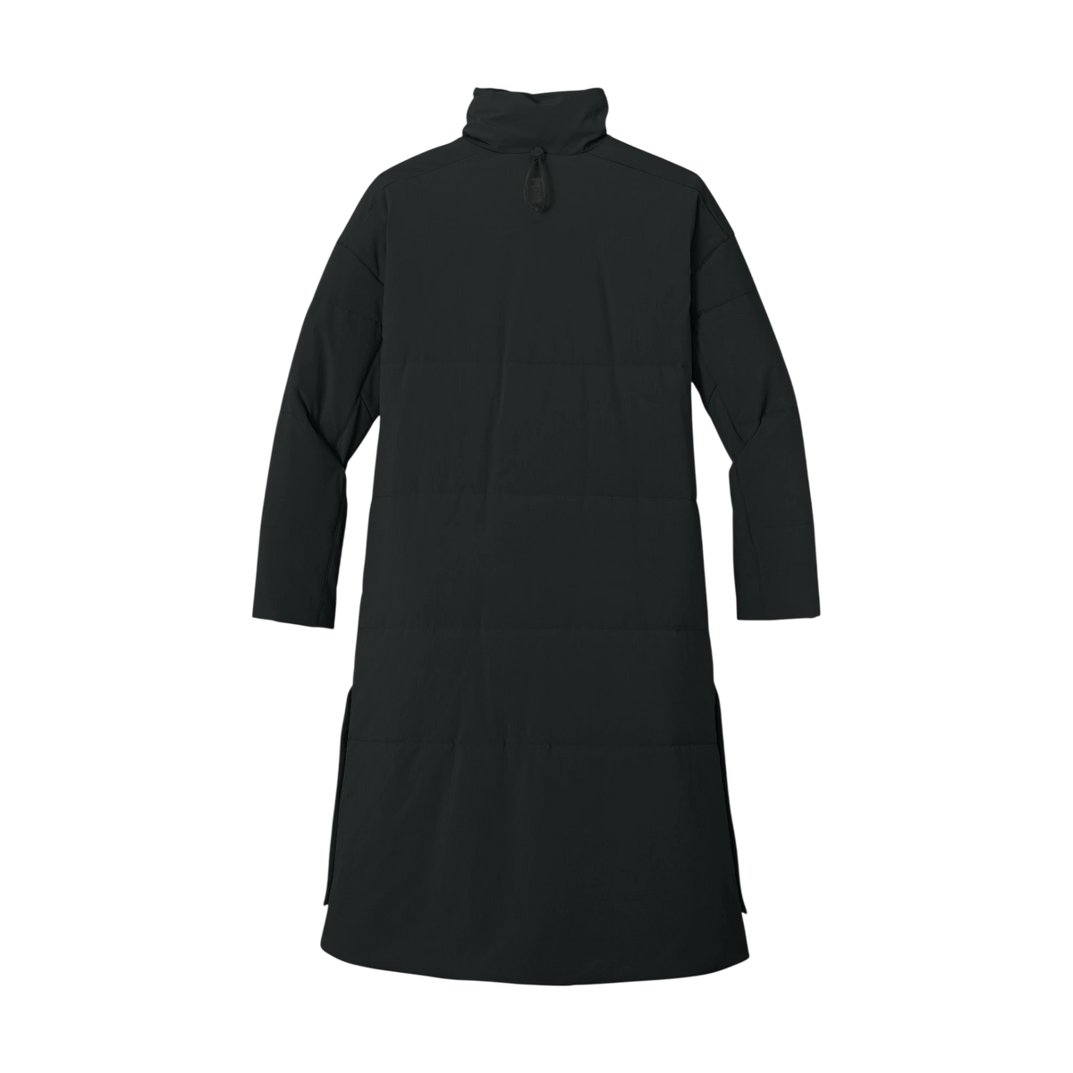 MiiR Women's Sashiko Stretch Puffy Long Jacket in Pitch Black — custom branded by Motive