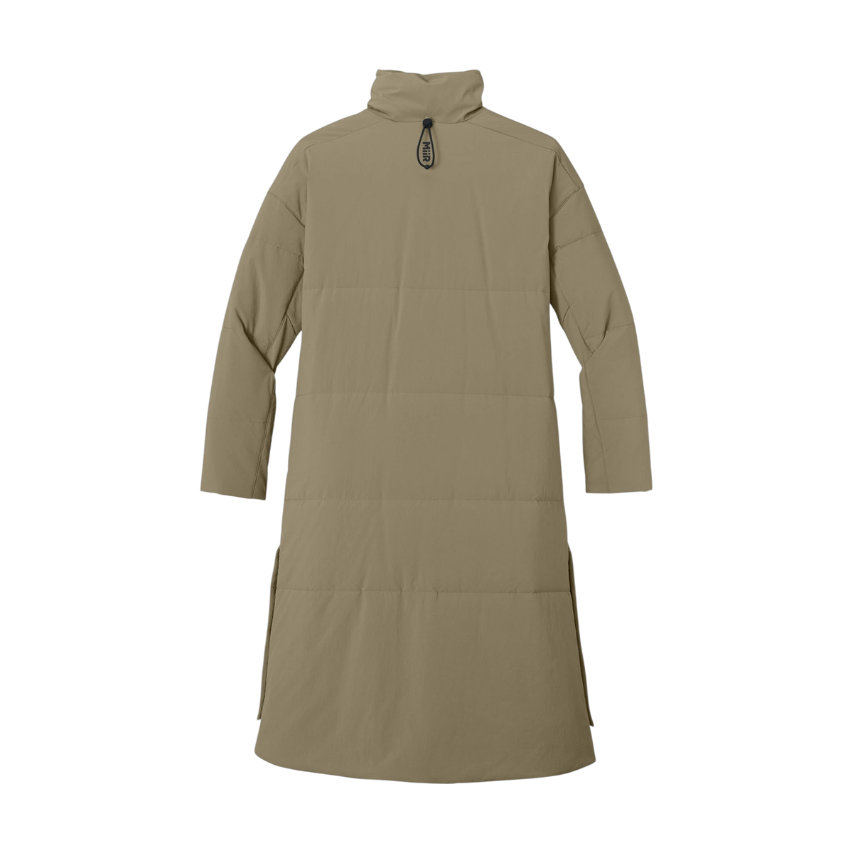 MiiR Women's Sashiko Stretch Puffy Long Jacket in Truffle — custom branded by Motive