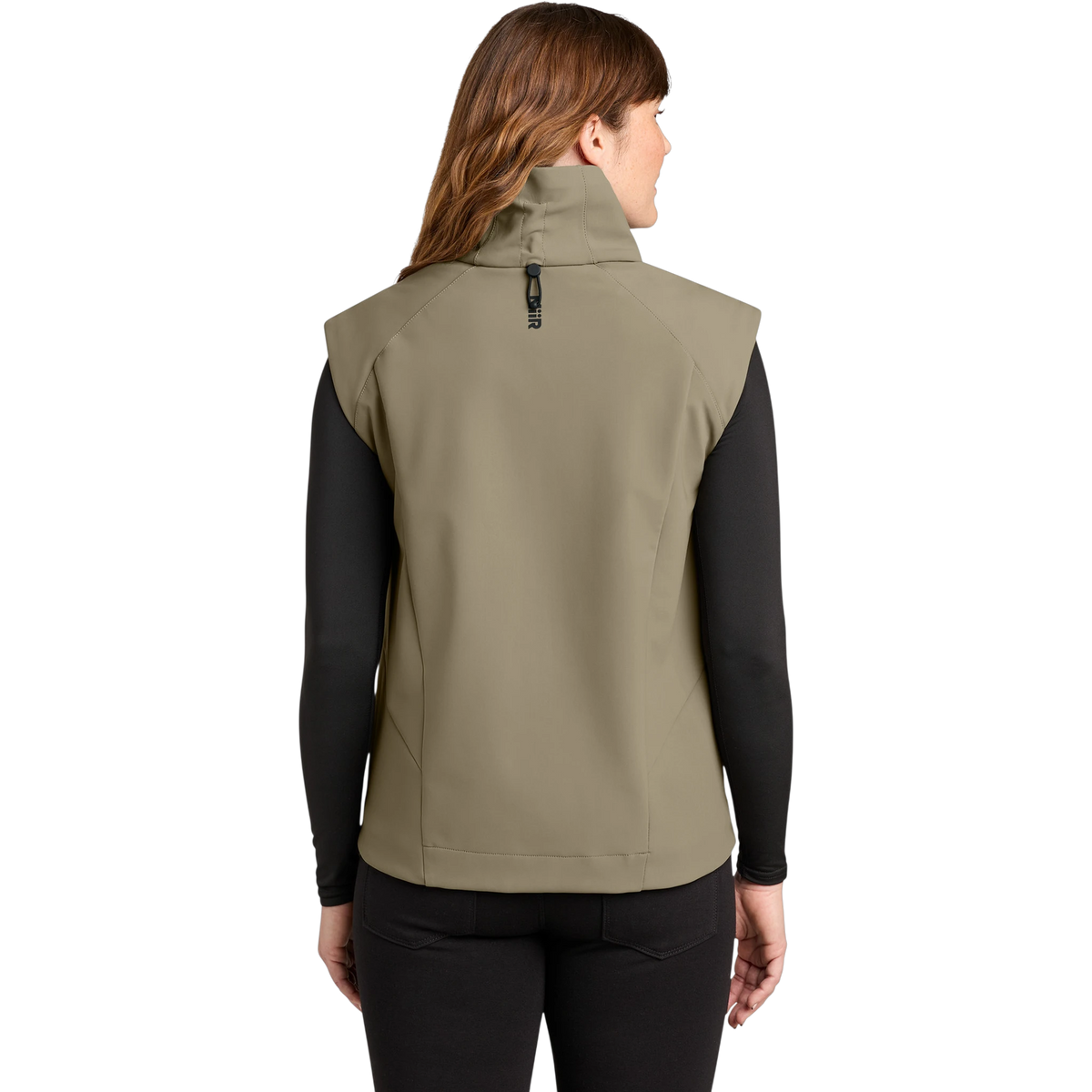 MiiR Women's Nozawa Soft Shell Vest in Truffle — custom branded by Motive