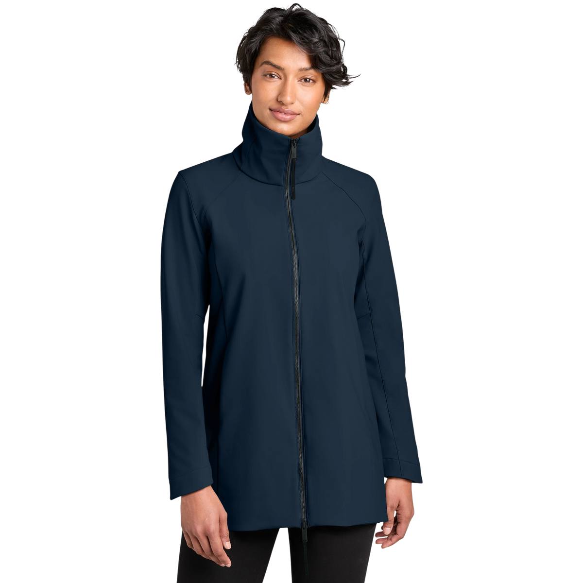 MiiR Women's Nozawa Full-Zip Soft Shell in Indigo Navy — custom branded by Motive