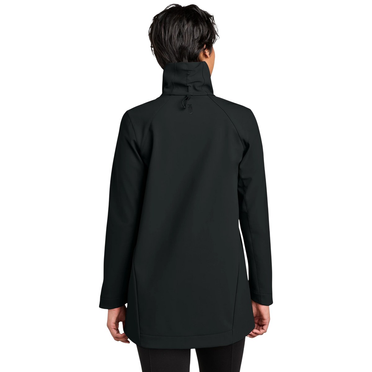 MiiR Women's Nozawa Full-Zip Soft Shell in Pitch Black — custom branded by Motive