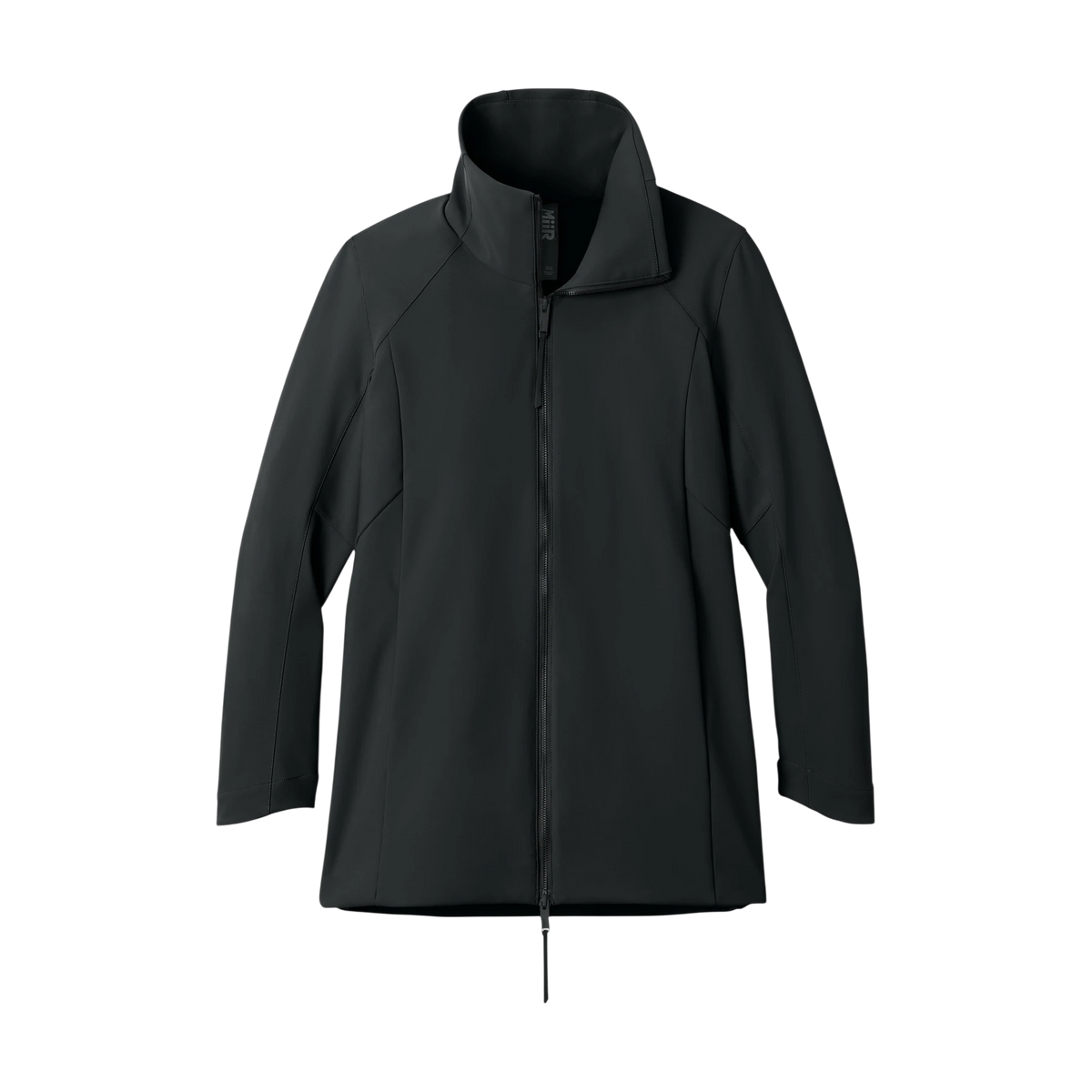 MiiR Women's Nozawa Full-Zip Soft Shell in Pitch Black — custom branded by Motive