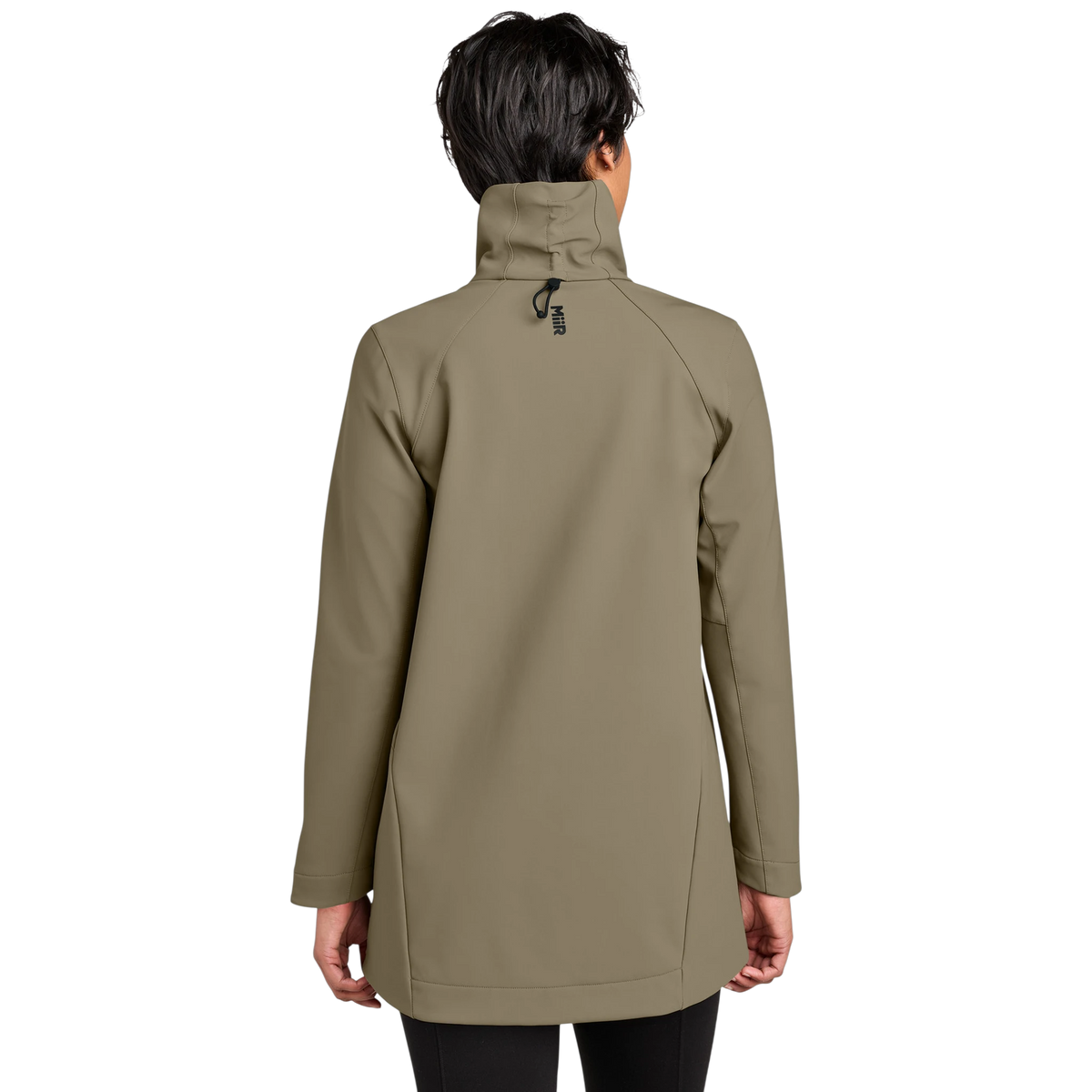 MiiR Women's Nozawa Full-Zip Soft Shell in Truffle — custom branded by Motive