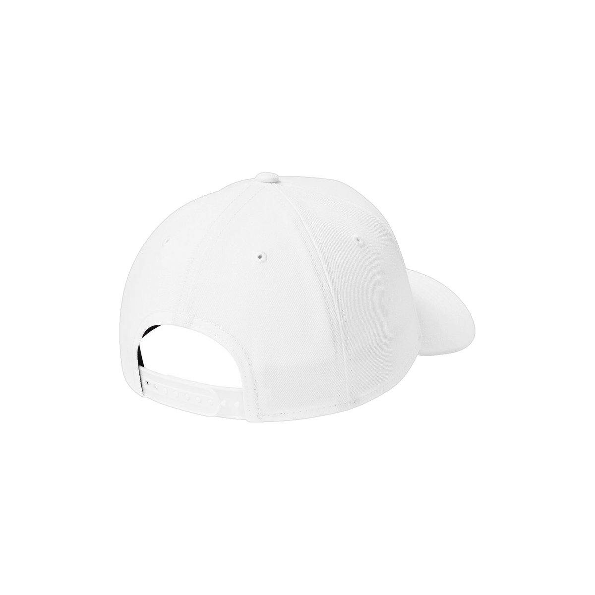 New Era A-Frame Snapback Cap in White — custom branded by Motive