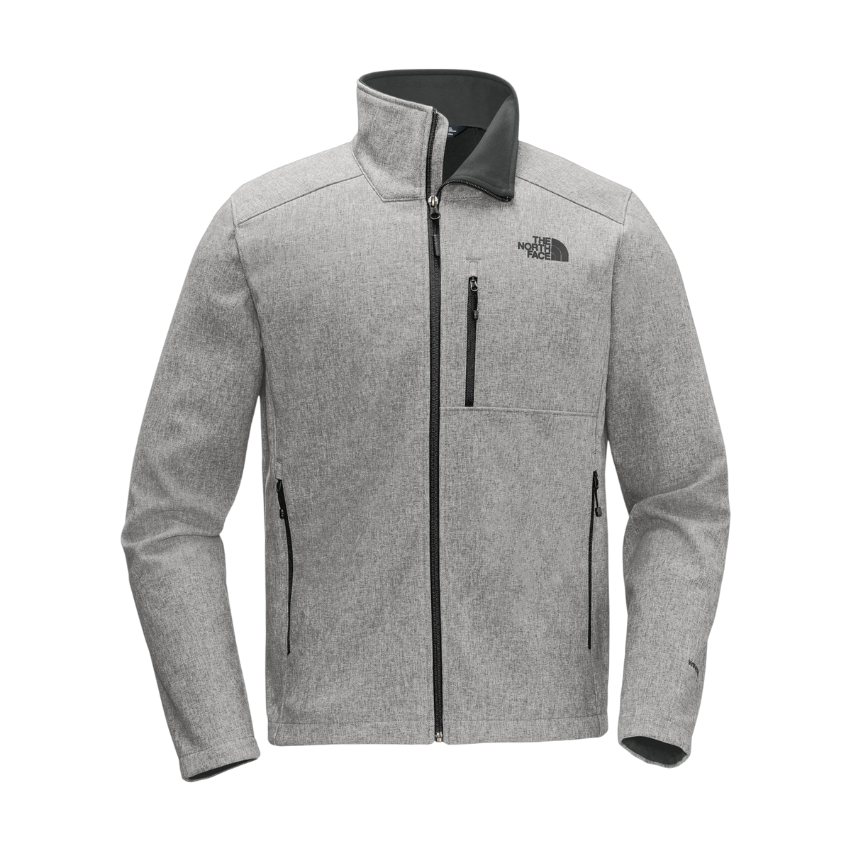 The North Face Apex Barrier Soft Shell Jacket in TNF Medium Grey Heather — custom branded by Motive