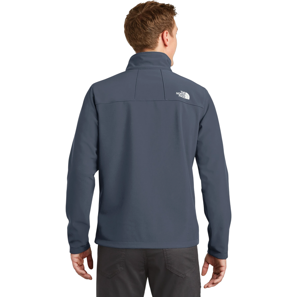 The North Face Apex Barrier Soft Shell Jacket in Urban Navy — custom branded by Motive