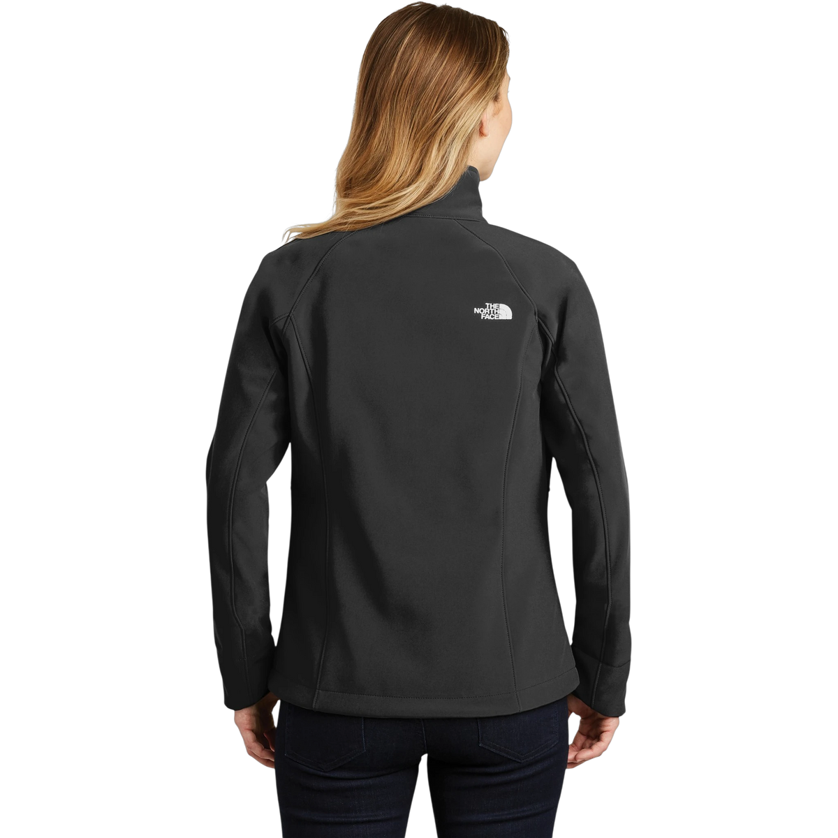 The North Face Women's Apex Barrier Soft Shell Jacket in TNF Black — custom branded by Motive