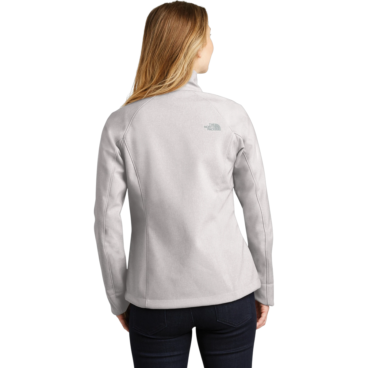 The North Face Women's Apex Barrier Soft Shell Jacket in TNF Light Grey Heather — custom branded by Motive