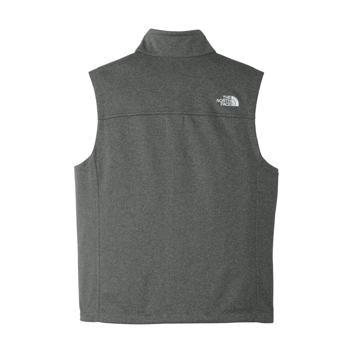 The North Face Ridgewall Soft Shell Vest in TNF Dark Grey Heather — custom branded by Motive