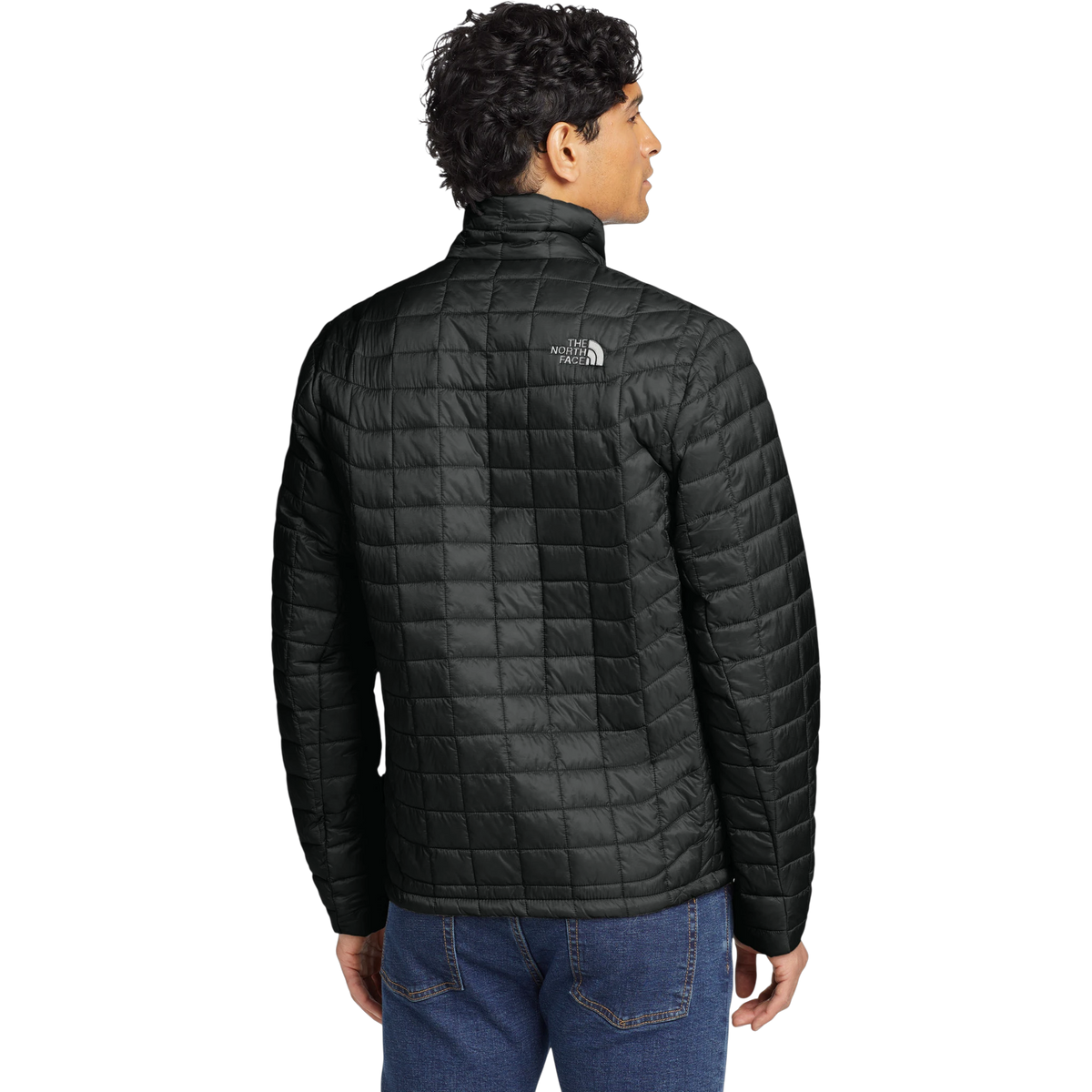 The North Face ThermoBall Trekker Jacket in TNF Matte Black — custom branded by Motive