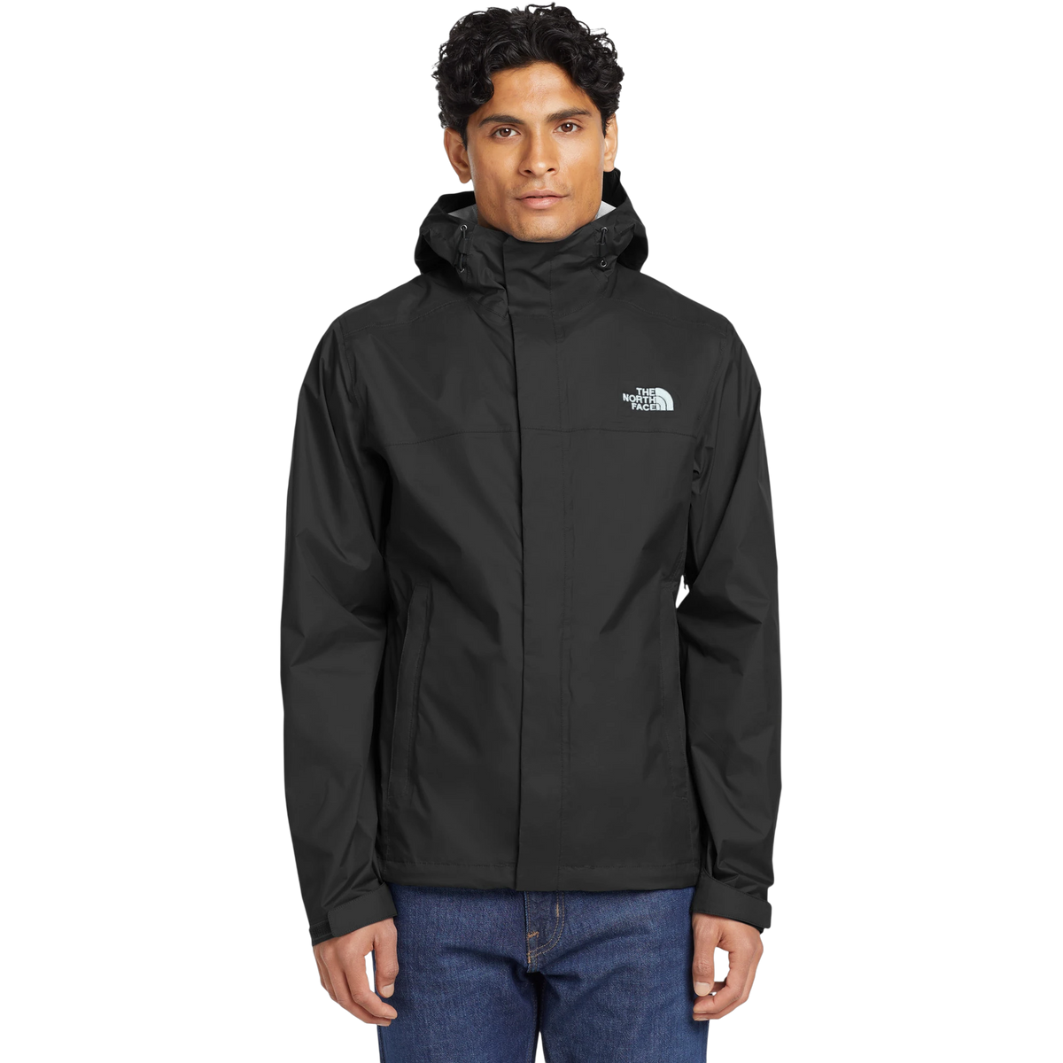 The North Face DryVent Rain Jacket in TNF Black — custom branded by Motive