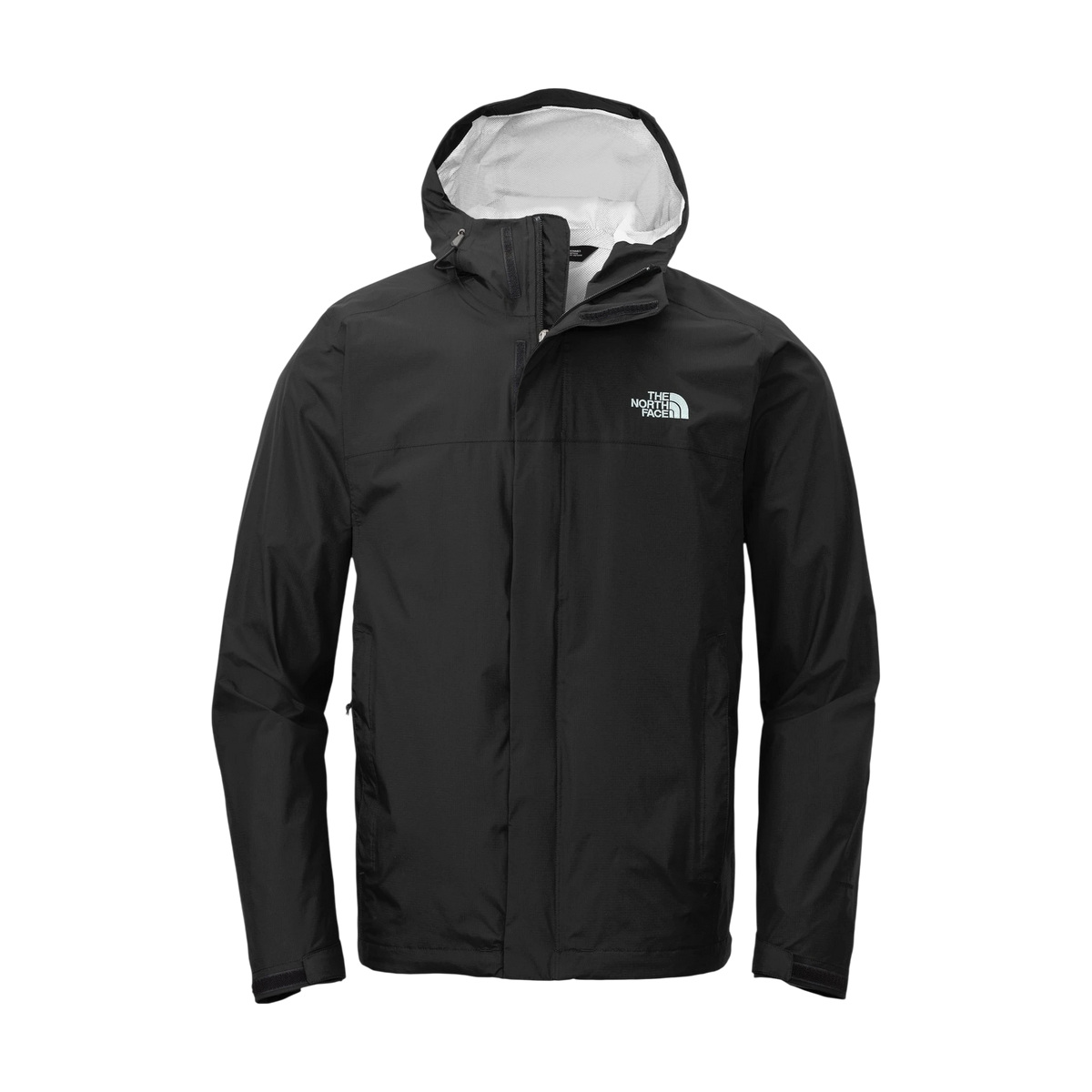The North Face DryVent Rain Jacket in TNF Black — custom branded by Motive