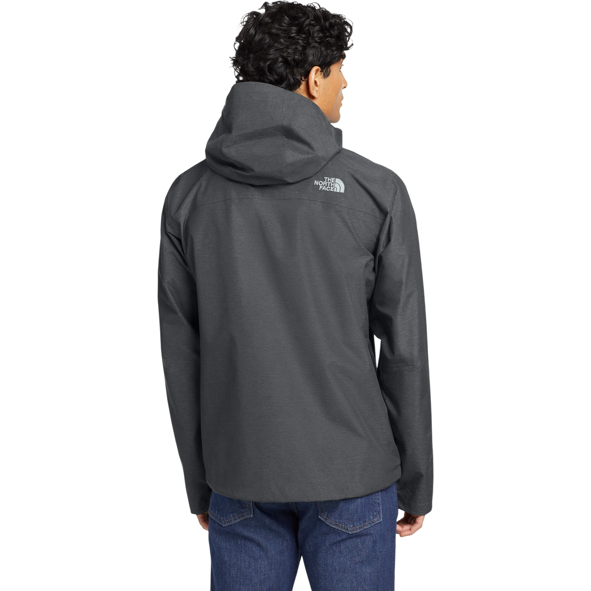 The North Face DryVent Rain Jacket in TNF Dark Grey Heather — custom branded by Motive