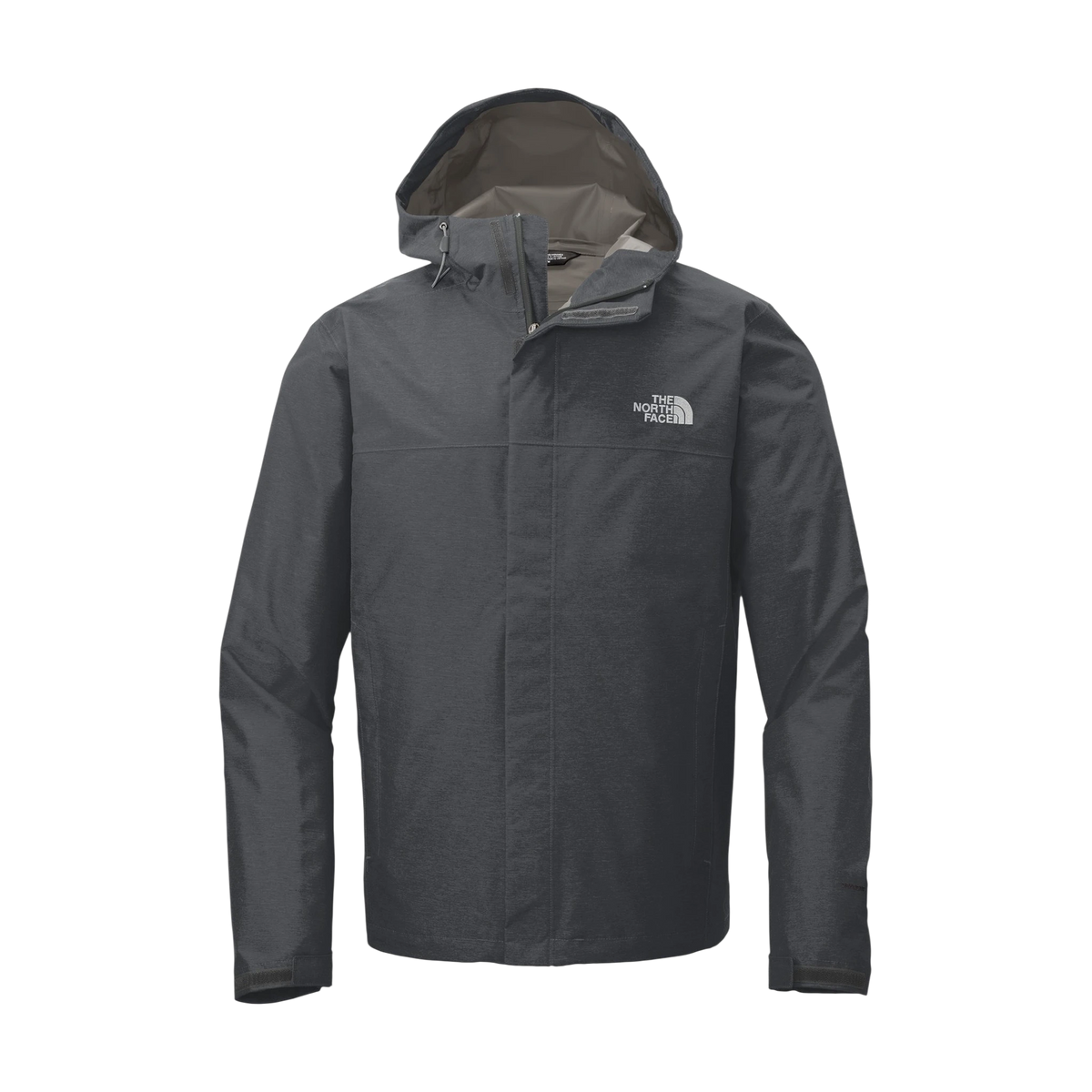 The North Face DryVent Rain Jacket in TNF Dark Grey Heather — custom branded by Motive