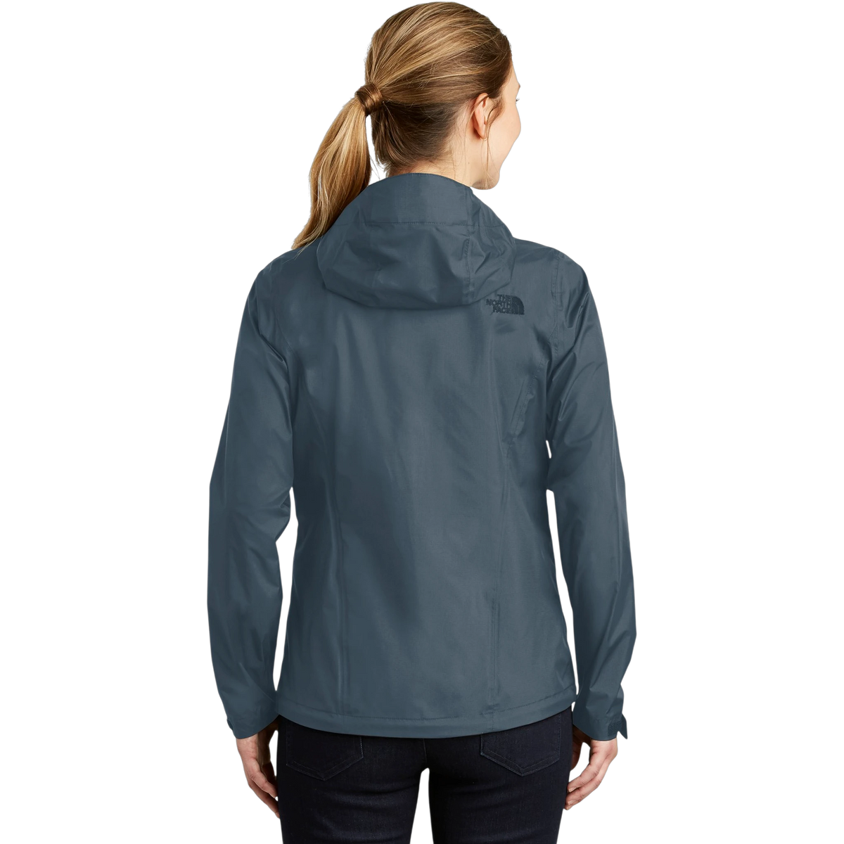 The North Face Women's DryVent Rain Jacket in Shady Blue — custom branded by Motive