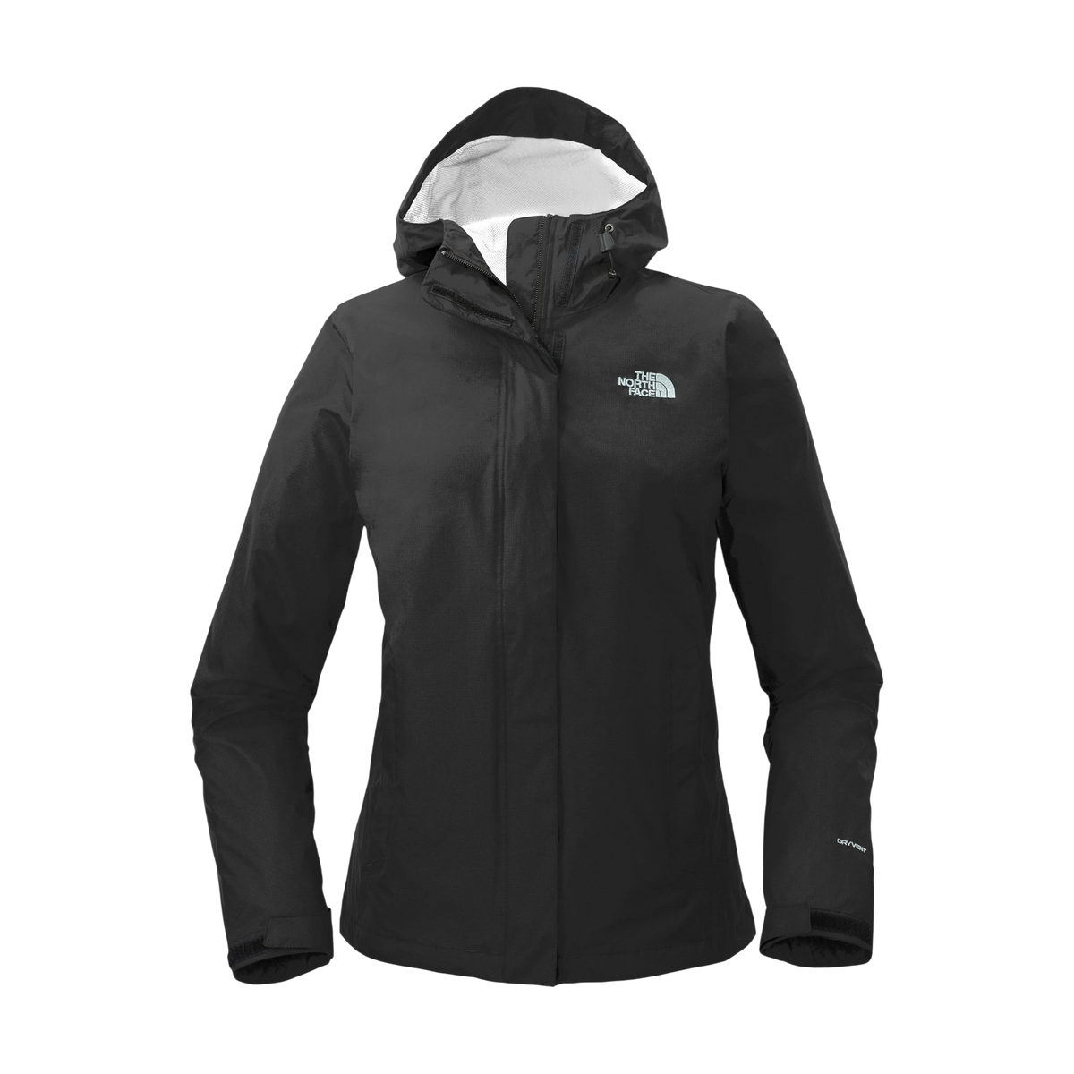 The North Face Women's DryVent Rain Jacket in TNF Black — custom branded by Motive