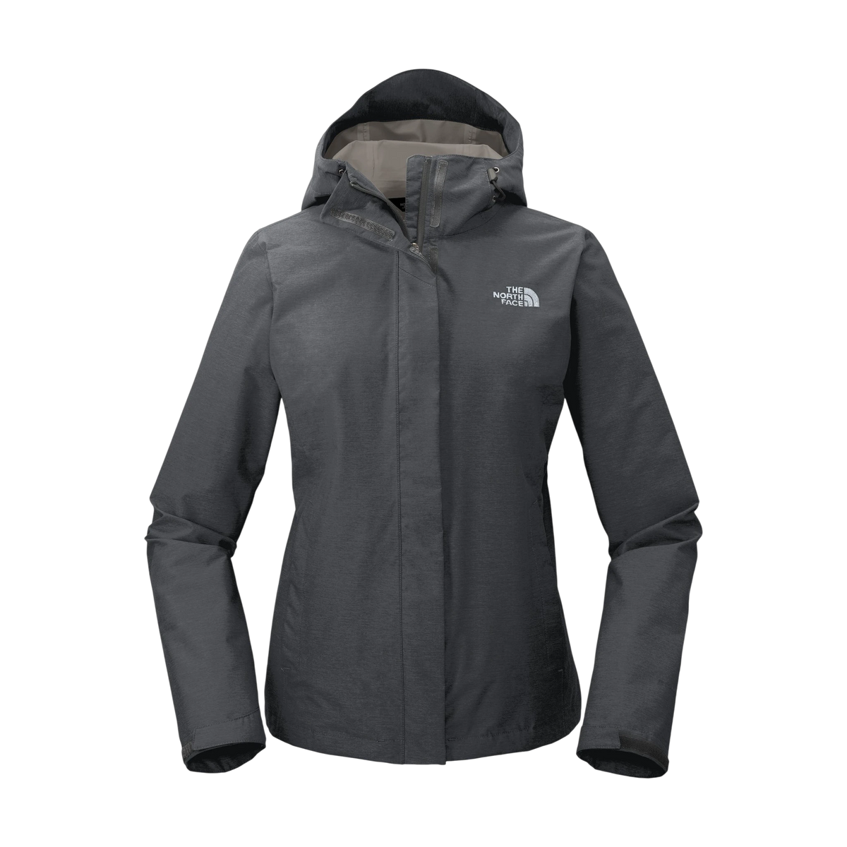 The North Face Women's DryVent Rain Jacket in TNF Dark Grey Heather — custom branded by Motive