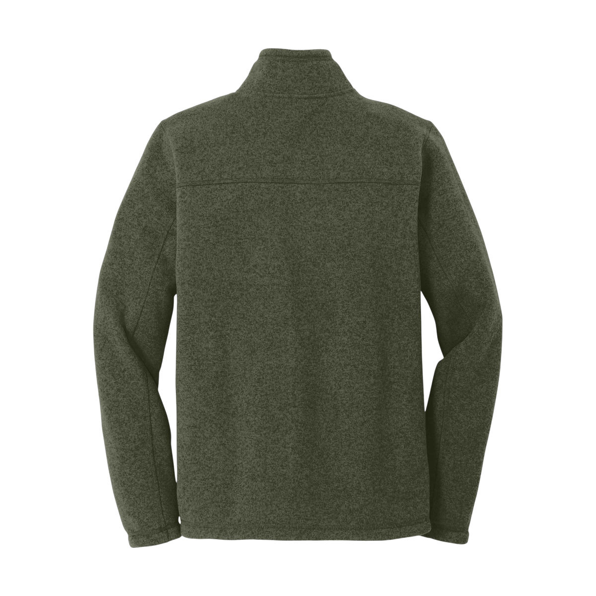 The North Face Sweater Fleece Jacket in New Taupe Green Heather — custom branded by Motive