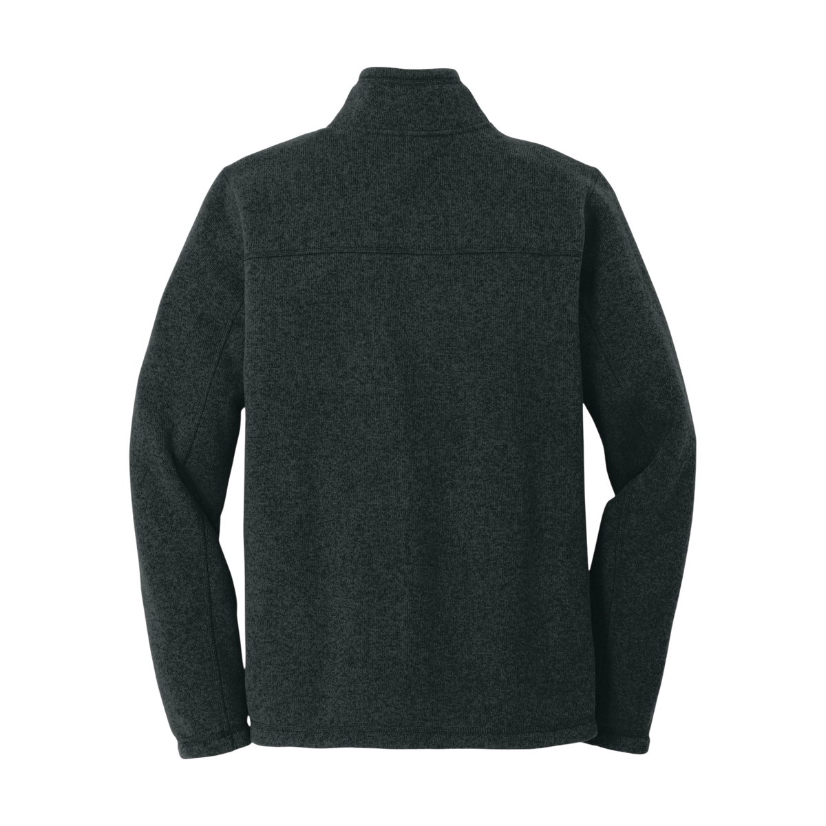 The North Face Sweater Fleece Jacket in TNF Black Heather — custom branded by Motive