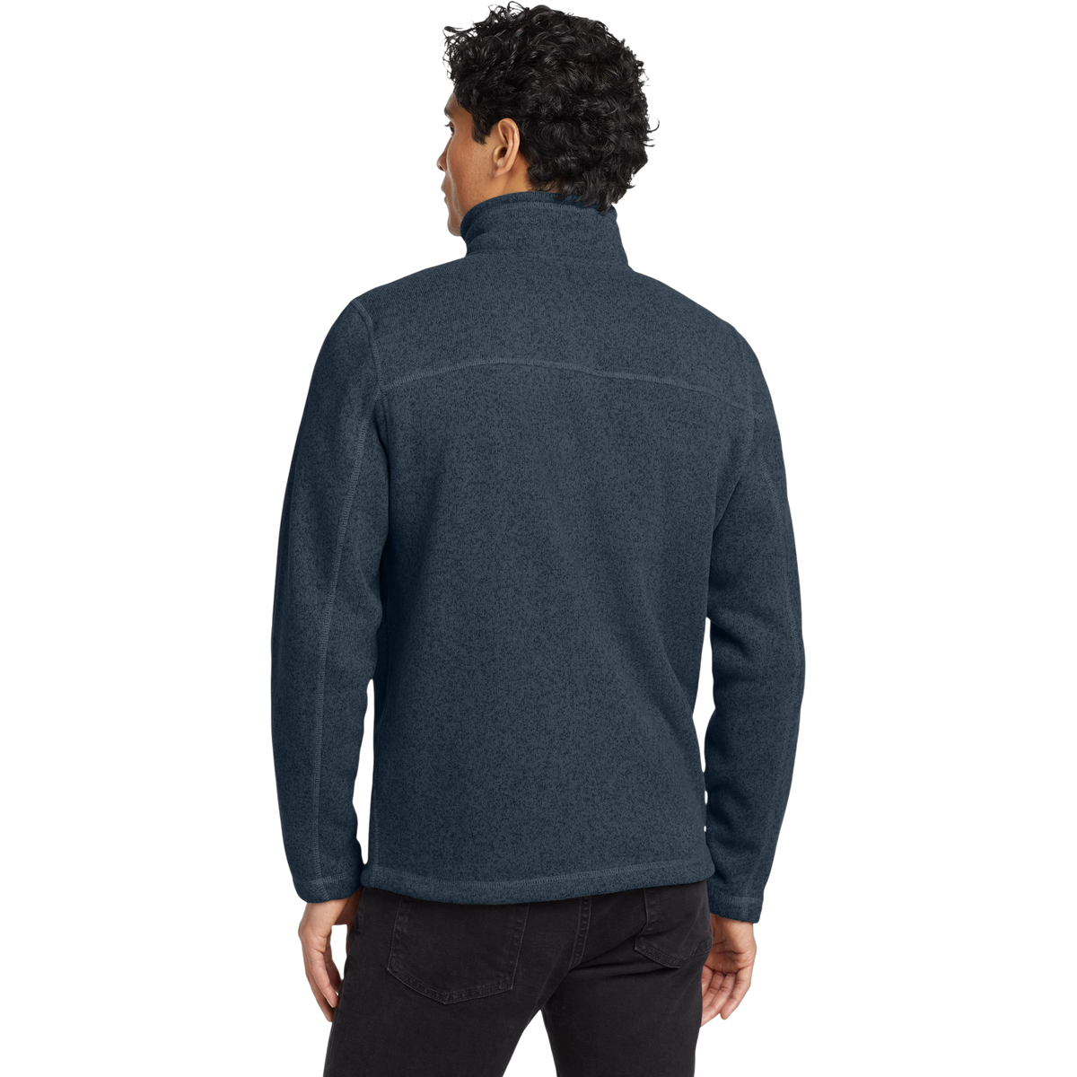 The North Face Sweater Fleece Jacket in Urban Navy Heather — custom branded by Motive