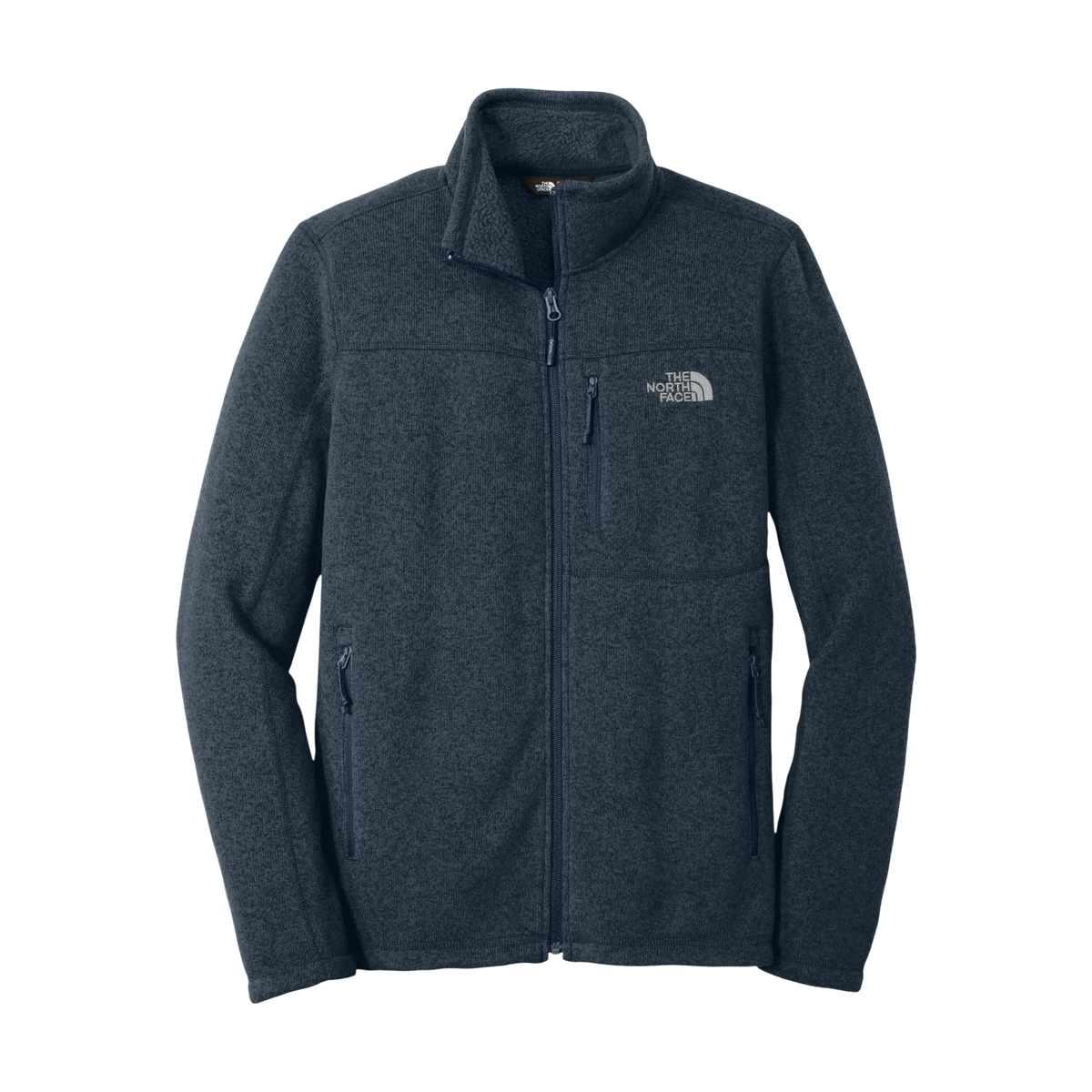 The North Face Sweater Fleece Jacket in Urban Navy Heather — custom branded by Motive
