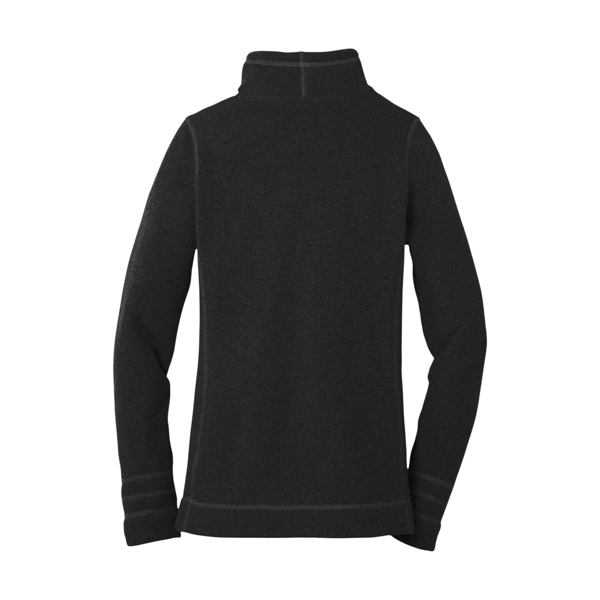 The North Face Women's Sweater Fleece Jacket in TNF Black Heather — custom branded by Motive