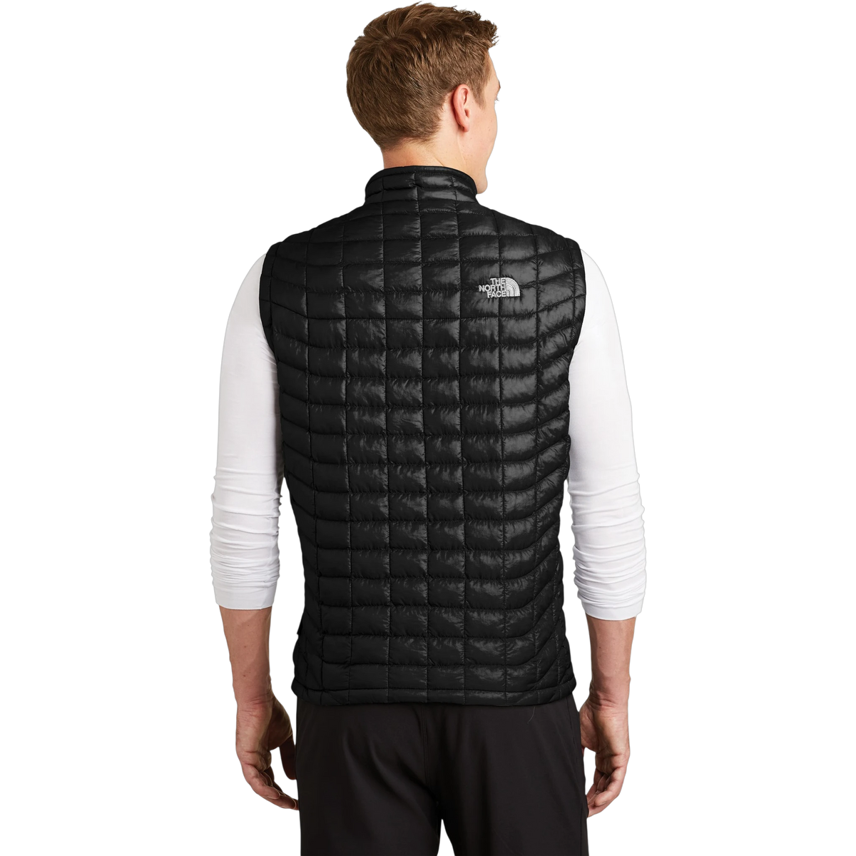 The North Face ThermoBall Trekker Vest in TNF Black — custom branded by Motive