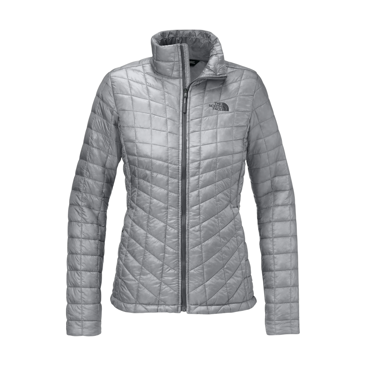 The North Face Women's ThermoBall Trekker Jacket in Mid Grey — custom branded by Motive