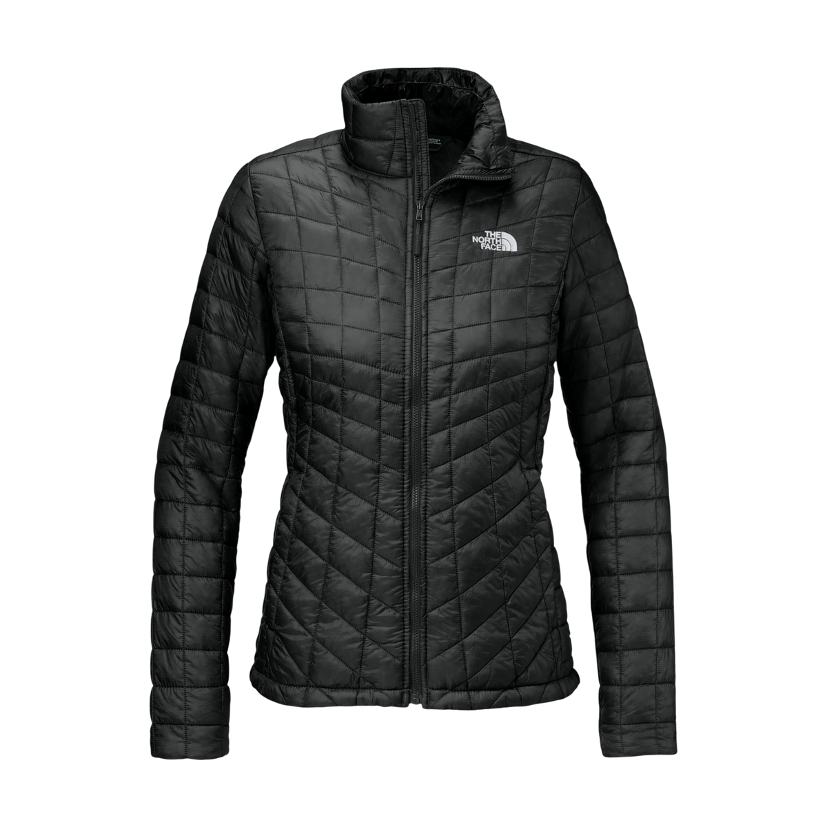 The North Face Women's ThermoBall Trekker Jacket in TNF Matte Black — custom branded by Motive