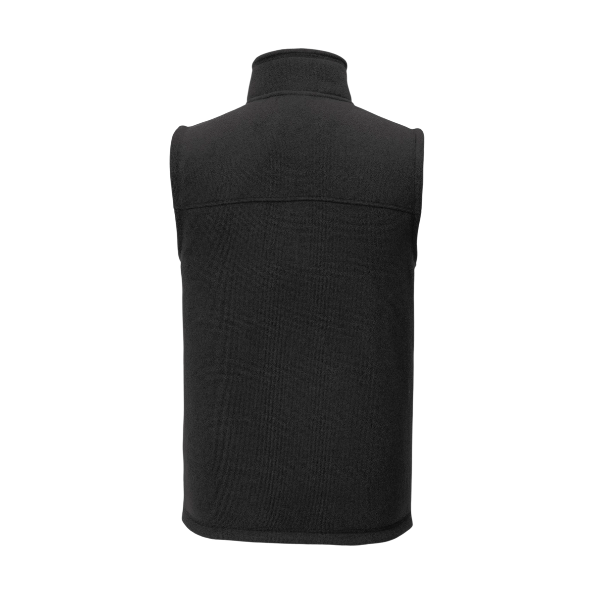 The North Face Sweater Fleece Vest in TNF Black Heather — custom branded by Motive