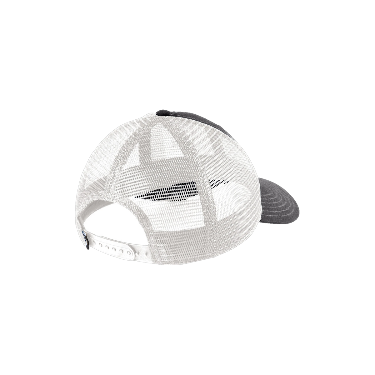 The North Face Ultimate Trucker Cap in Asphalt Grey/ TNF White — custom branded by Motive