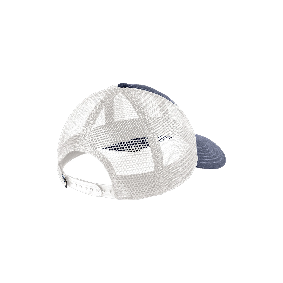 The North Face Ultimate Trucker Cap in Urban Navy/ TNF White — custom branded by Motive