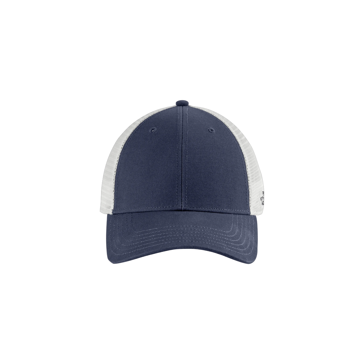 The North Face Ultimate Trucker Cap in Urban Navy/ TNF White — custom branded by Motive