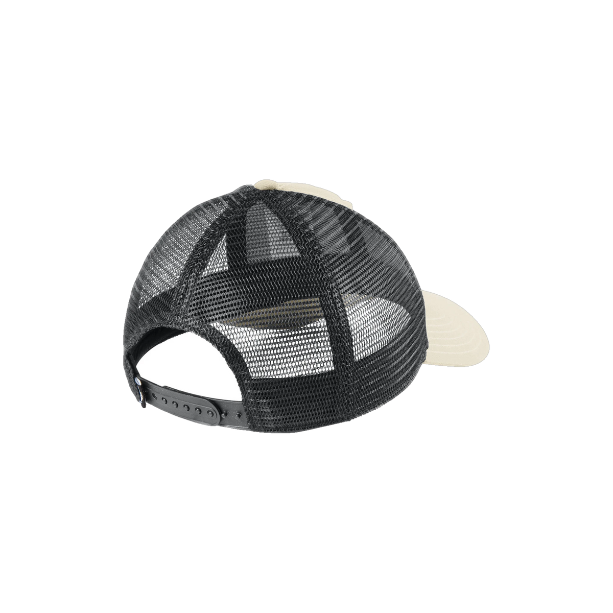 The North Face Ultimate Trucker Cap in Vintage White/ Asphalt Grey — custom branded by Motive