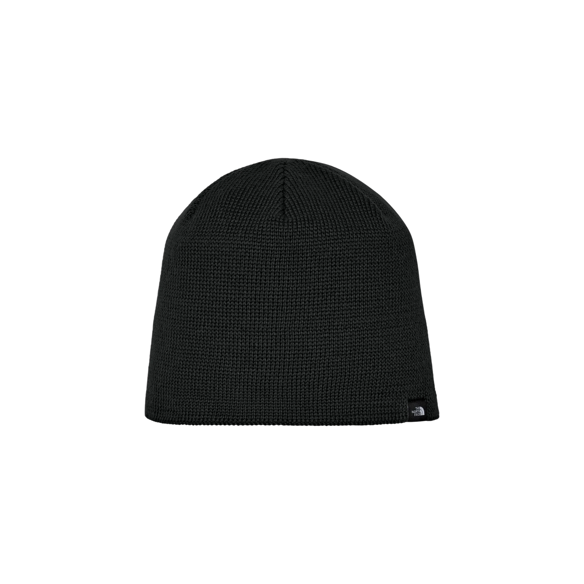 The North Face Mountain Beanie in TNF Black — custom branded by Motive