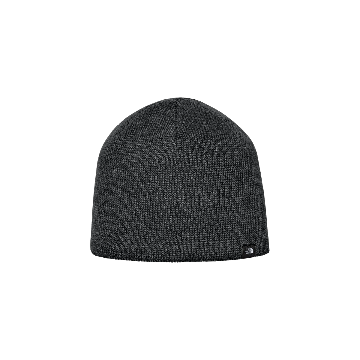 The North Face Mountain Beanie in TNF Dark Grey Heather — custom branded by Motive